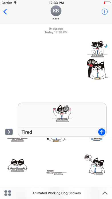 Animated Working Dog Stickers For iMessage screenshot 3