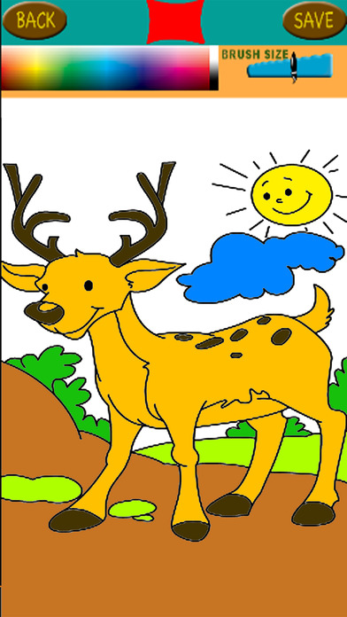 Little Deer Coloring Page Game For Children screenshot 2