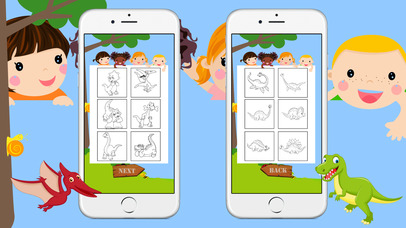 Dinosaurs Games Coloring pages screenshot 2
