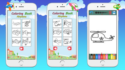 Airplane Coloring Page for kids screenshot 2