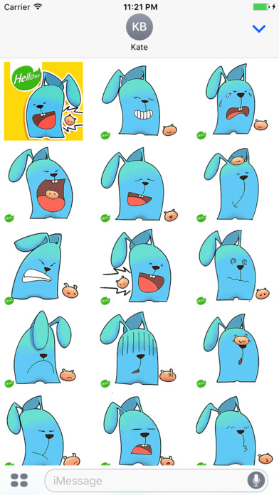 Hellowe Stickers: Blue Puppy screenshot 2