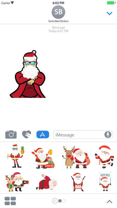 Bad Santa iMessage Stickers for Christmas screenshot 3