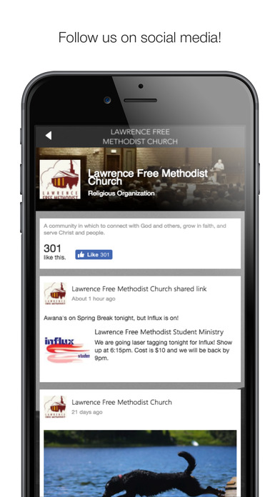 Lawrence Free Methodist Church screenshot 2