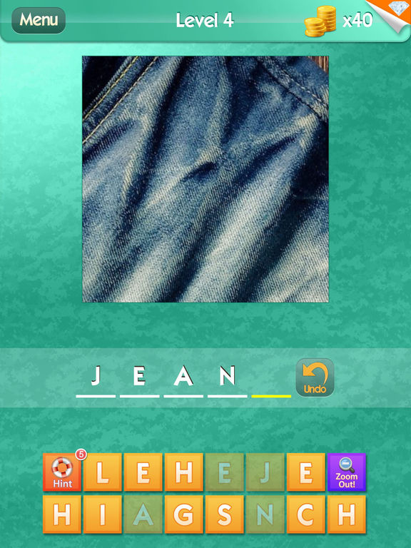 Screenshots of What's the Close Up? ~ guess the hidden object in this word puzzle of close up pics for iPad