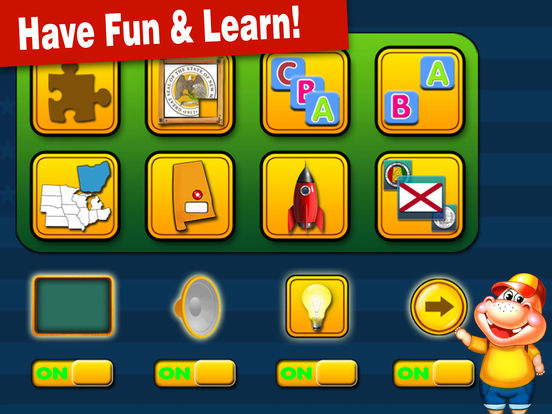 Fifty States and Capitals Learning Games Apps kids