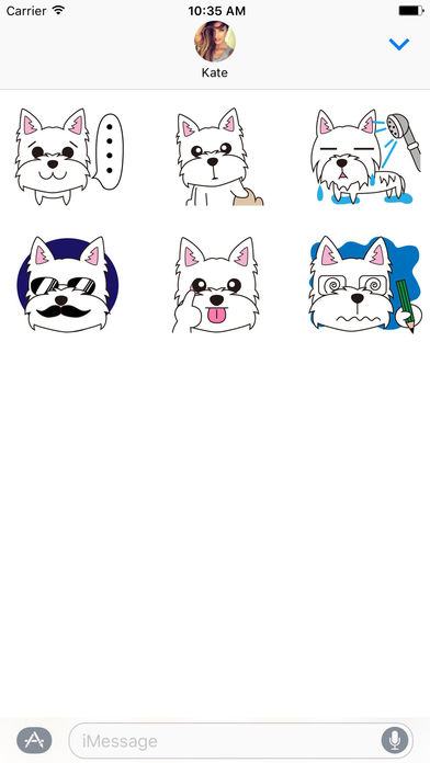 Funny Westie Dog Vol 2 - Stickers for iMessage screenshot 3