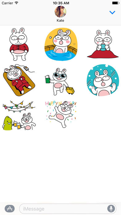 New Year Bunny Animated Stickers screenshot 2