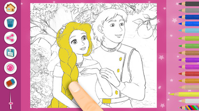 Princess Rapunzel magic kids coloring pages – Pro screenshot 3