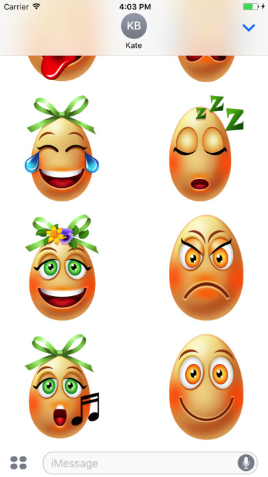 Easter Eggs Emoji Stickers for iMessage screenshot 3