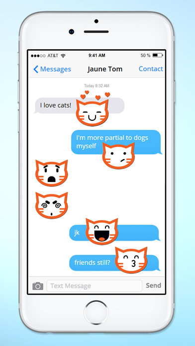 Cat Faces Emoticons Sticker Pack screenshot 2