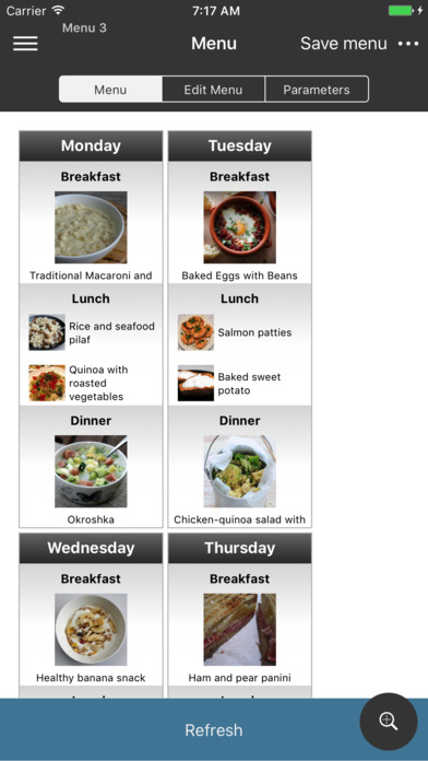 EasyMenu Balanced Meal Planner screenshot 3