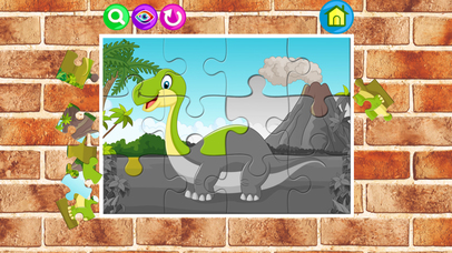 Cartoon dinosaur jigsaw puzzle games for toddlers screenshot 2