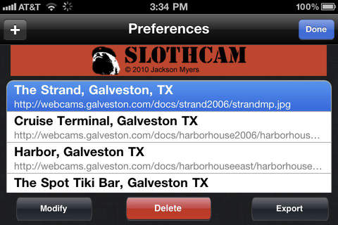 SlothCam Webcam Browser screenshot 3