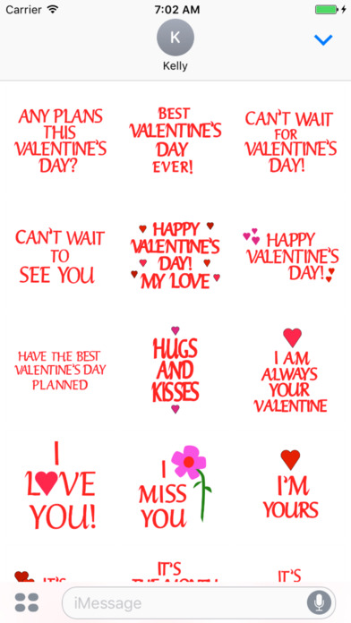 valentine day stickers screenshot 2