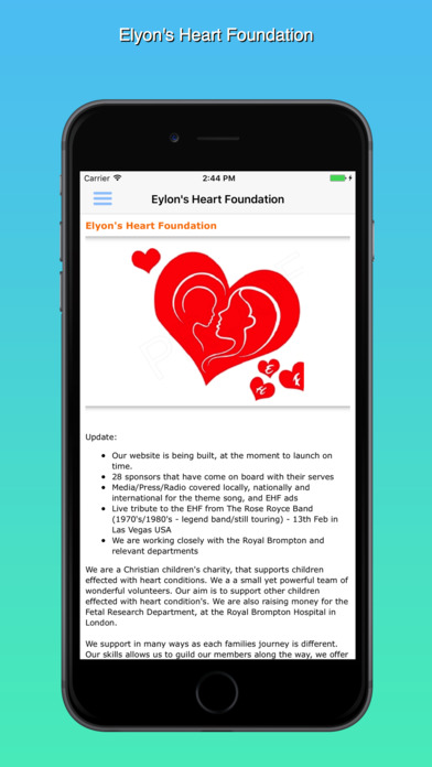 Elyons Heart Foundation screenshot 2