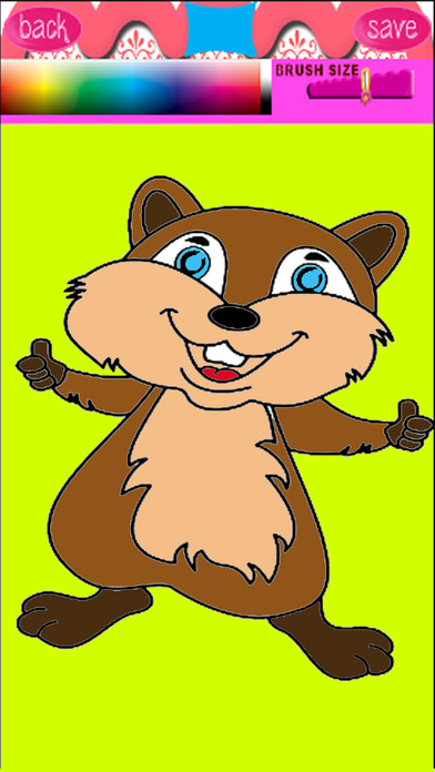 Kids Squirrel Game Coloring Page Free To Play screenshot 2