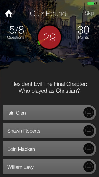 Quiz Game App for the Resident Evil Films screenshot 2