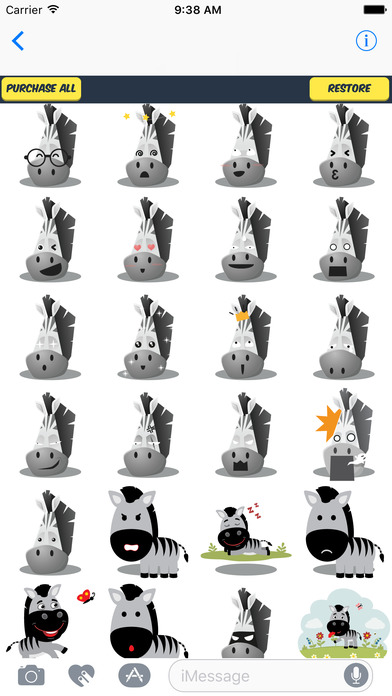 Zebra Stickers Pack - Zebra Emojis Pack screenshot 3