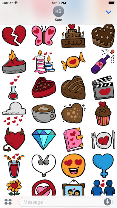 Dating Stickers -Valentine's Day 2017 For Messages screenshot 2