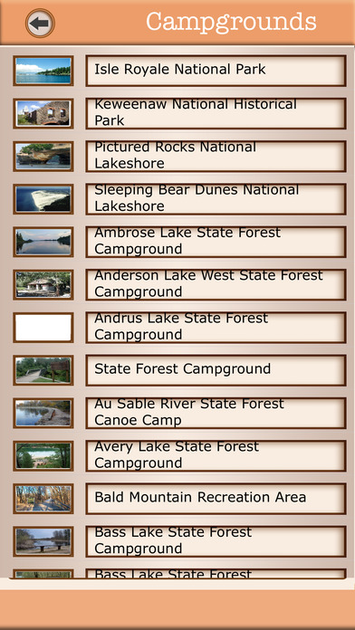 Michigan Campgrounds & Hiking Trails Offline Guide screenshot 2