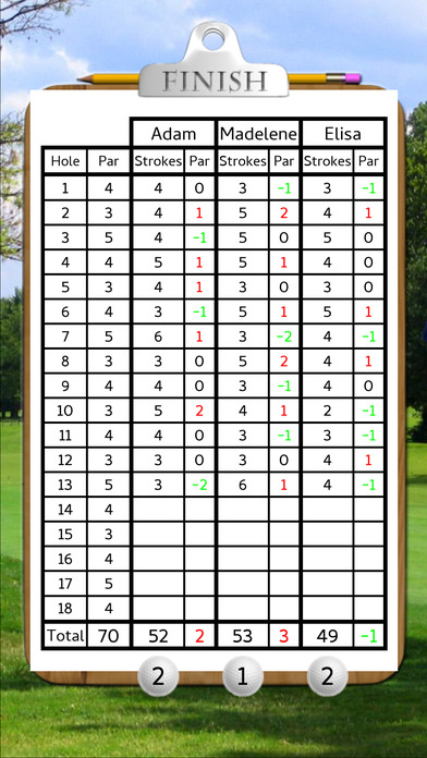 Golf & Discgolf scorecard Pro screenshot 2