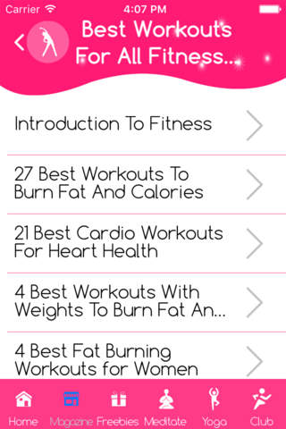 Workout routine program screenshot 3