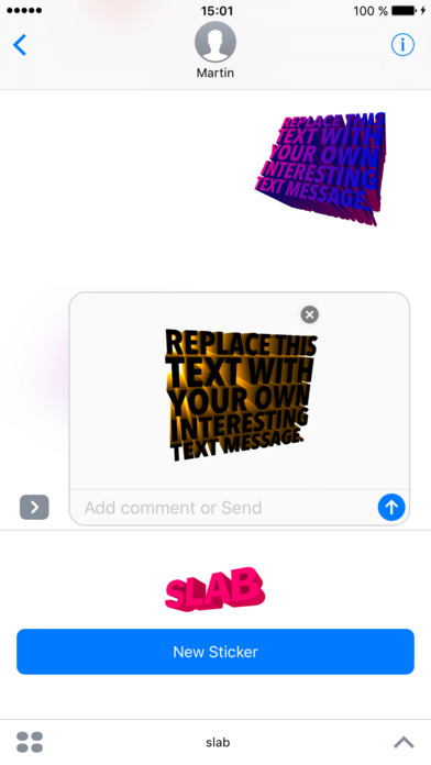 slab - 3D text stickers screenshot 2