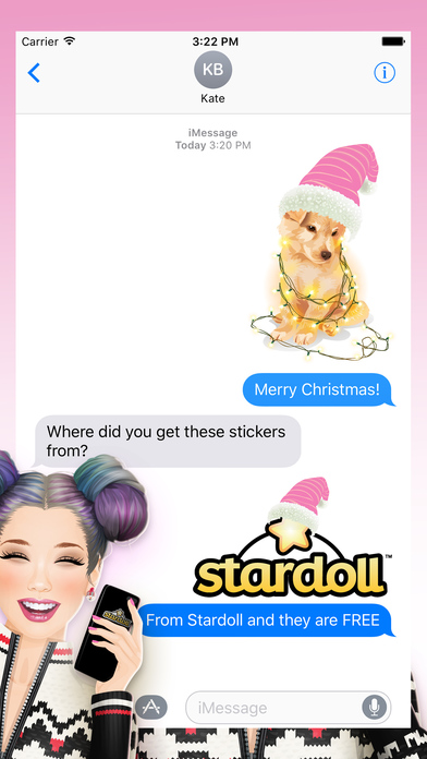 Stardoll Christmas Stickers screenshot 2