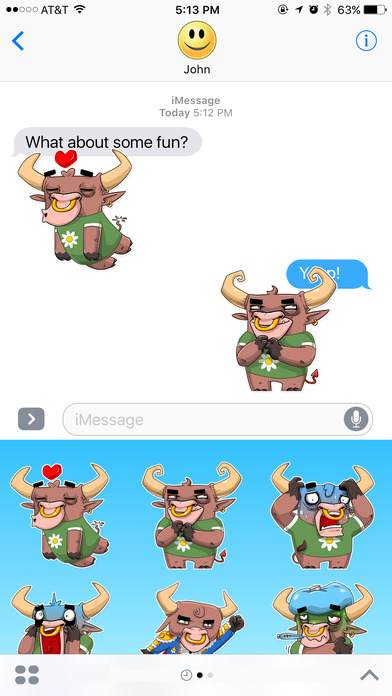 Bull Just Want To Have Fun Stickers screenshot 2
