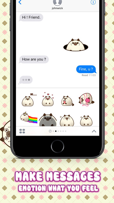 Mochi Cat สติกเกอร์ และ คีย์บอร์ด โดย ChatStick screenshot 2