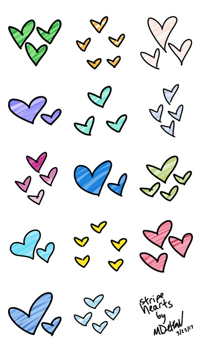 Stripe Hearts sticker - cute stickers for iMessage screenshot 2