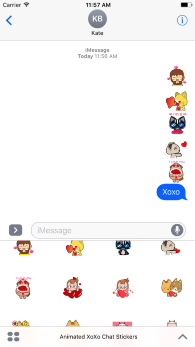 Animated XoXo Chat Stickers For iMessage screenshot 4