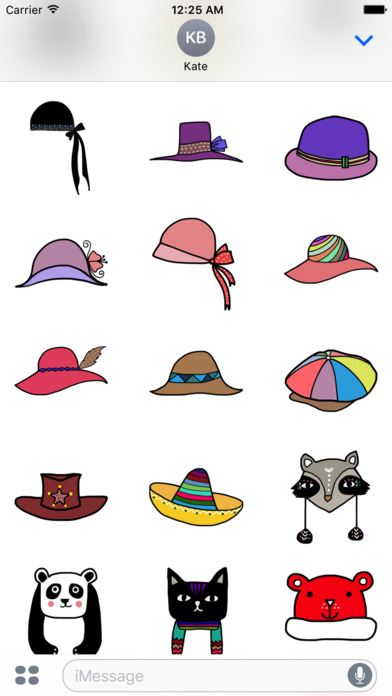 Doodle Hat Stickers by StiPia screenshot 3