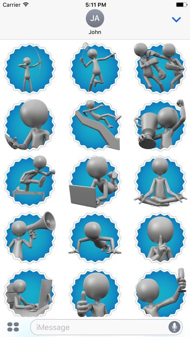 3D Guy Sticker Pack 2 screenshot 2