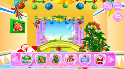 圣诞节布置房间-换装魔法化妆沙龙女生游戏 screenshot 2
