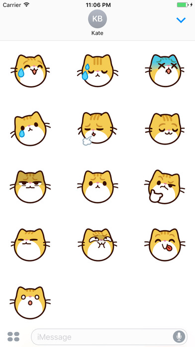 Kitten Facial Emoji Stickers screenshot 3