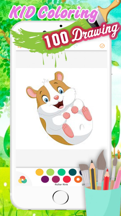 Cute Hamster Coloring Book Drawing for Kid screenshot 3