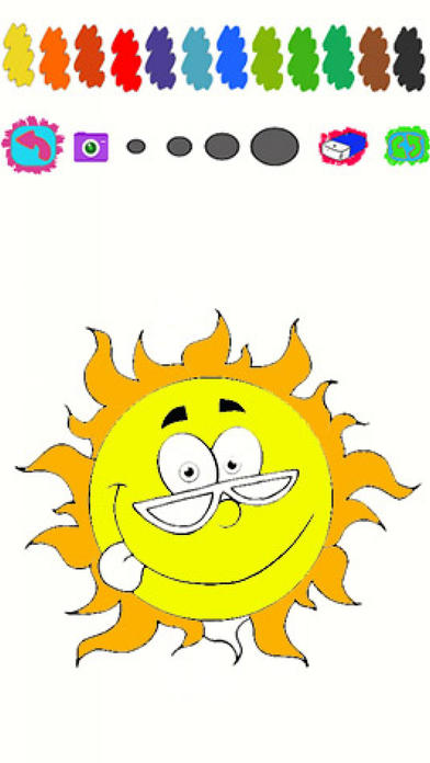 Sun Family Cartoon Coloring Version screenshot 3