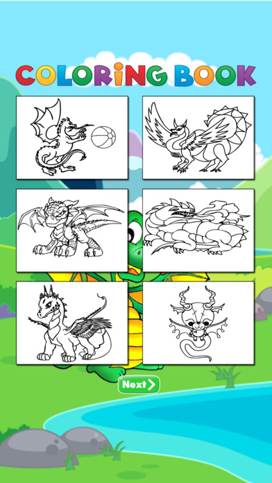 Printable dragon coloring pages For kids screenshot 2