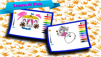 learning development-princess fairy coloring pages screenshot 2