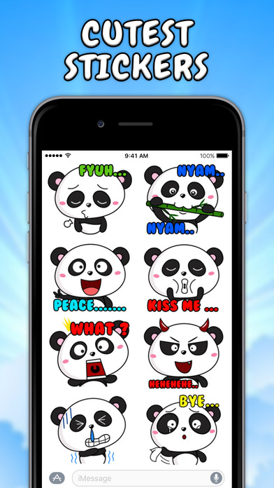 Crazy Panda Stickers screenshot 3