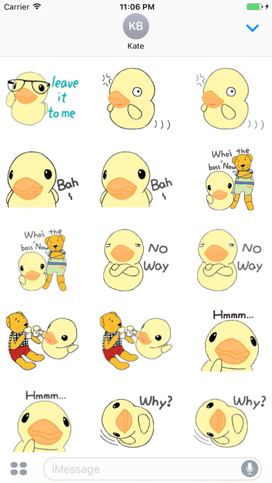 Stupid Little Duck English Sticker screenshot 4