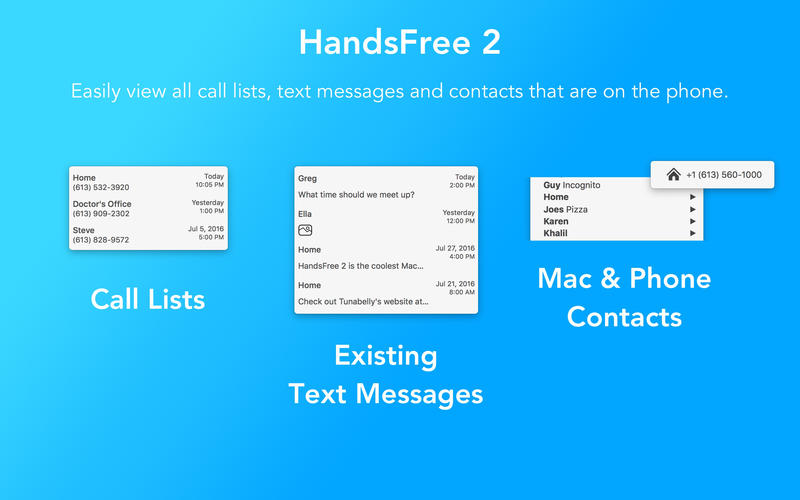 HandsFree for Mac 2.6.4 破解版 - Mac上直接打电话发短信