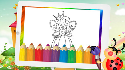 Princess Fairy Tale and Wonderland Coloring page screenshot 3