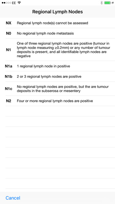 Appendix Cancer TNM v8 screenshot 4