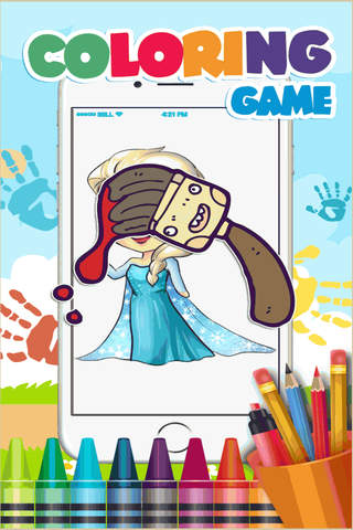 Coloring Game Elsa Princess Version screenshot 2