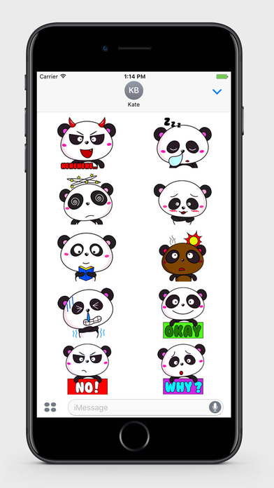 Panda Head Stickers screenshot 2