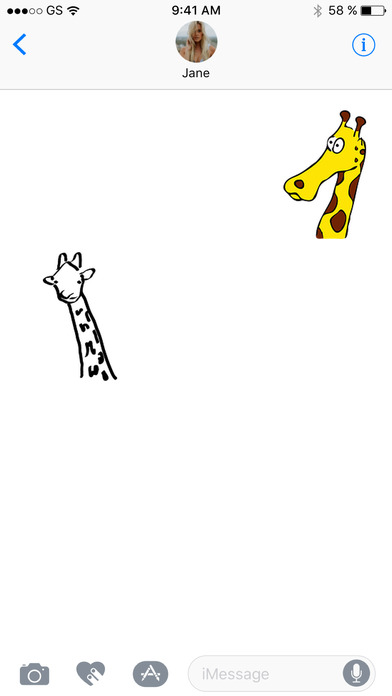 Jungle Giraffes One Sticker Pack screenshot 3