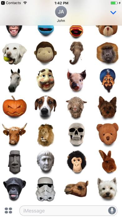 Facetouch Heads Stickers for iMessage screenshot 3