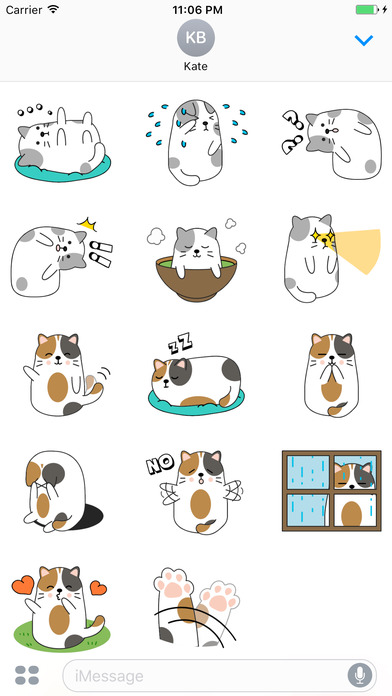 Three Cats Funny Sticker screenshot 3